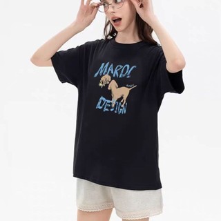 Mardis Puppy In Hình Thường Ngày Dạo Phố Tay Ngắn 25 Thiết Kế Mùa Hè Niche Ánh Sáng Sang Trọng Áo Thun Top