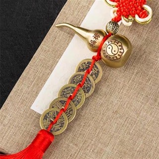 [COD]Dây Treo Hồ Lô Bát Quái 5 Xu Ngũ Đế Bằng Đồng Phong Thủy ( Trang Trí Tết Tủ Thần Tài Cửa Nhà Cây Mai Đào May Mắn ..
