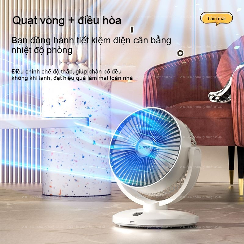 QUẠT ĐIỀU HÒA MINI CAO CẤP 2025 - Quạt USB + đèn LED + phun sương, dùng cho văn phòng/phòng ngủ, bảo hành 2 năm