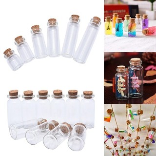 Chai Thủy Tinh Mini Có Nút Chặn Nút Chai Trong Suốt Lọ Trang Trí Đám Cưới MỚI Nhiều kích cỡ khác nhau - FE123