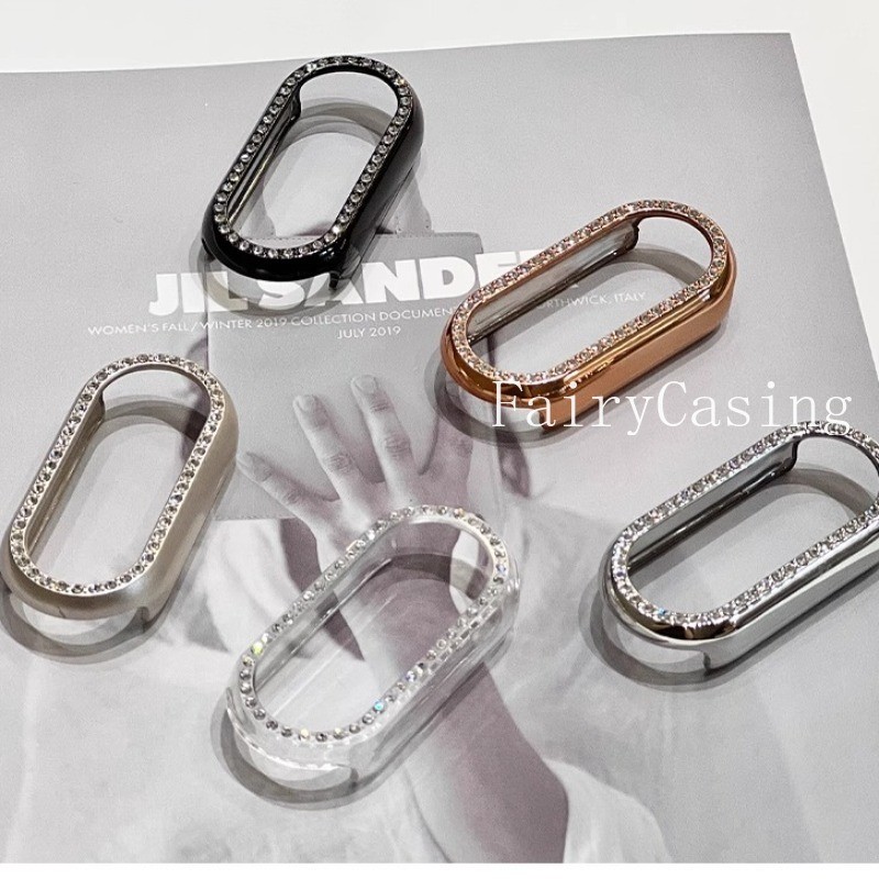 Biling Diamond PC Case Cover cho Xiaomi Mi Band 10 9 8 Khung cản bảo vệ cứng cho XIAOMI Band 10 Vỏ gốm