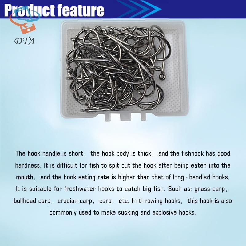 Hộp Móc Câu Cá Thép Carbon Cao Cấp Dành Cho Nước Ngọt - Chất Lượng Cao VN