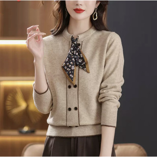 Áo Len Dài Tay Nữ Thu Đông Rời Mẹ Mặc Ôm Hơn Áo Len Đi Làm ~