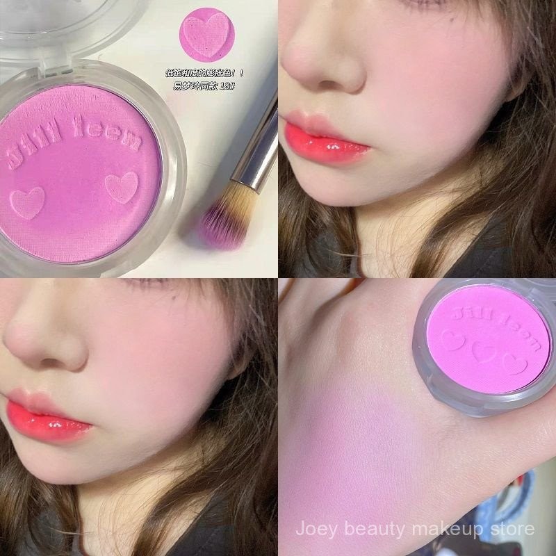 JILLL LEEN Blush mờ chống thấm nước má hồng tím làm sáng tinh tế SWWM