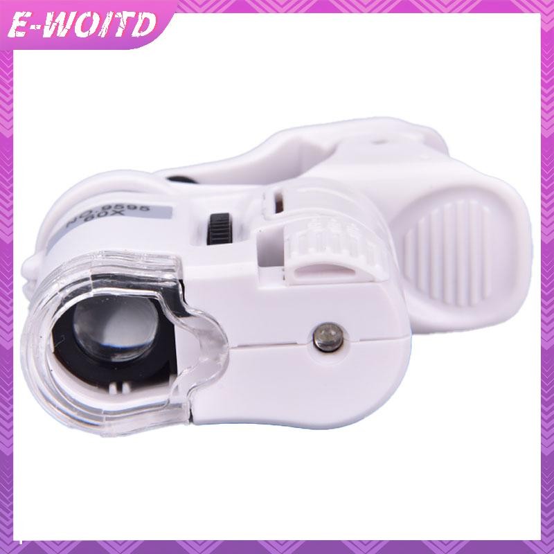 E-WOITD Kính lúp điện thoại di động 60X Dụng cụ LED đa năng có kẹp Camera vi mô HNVN