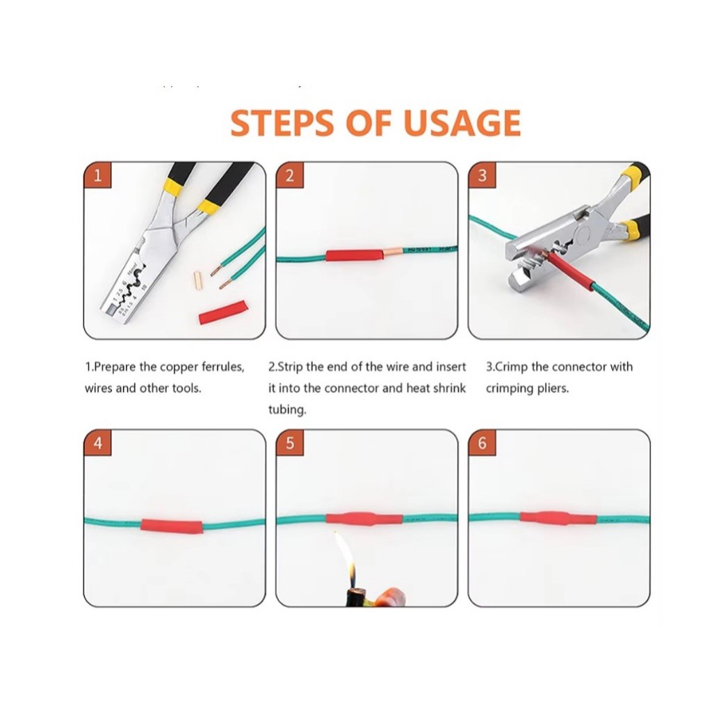 【COD】Hộp 250 Đầu Cos Đồng V-5.5 Dùng Cho Dây Điện 1-6mm, Nối Nhanh, Dẫn Điện Tốt