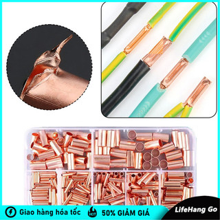 Bộ 250 Đầu Cos Đồng Nguyên Chất Nối Dây Điện 1-6mm Đa Kích Thước Chuyên Dụng