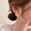 Bông tai hoa Opal thời trang Bông tai ngọc trai giả độc đáo Nữ