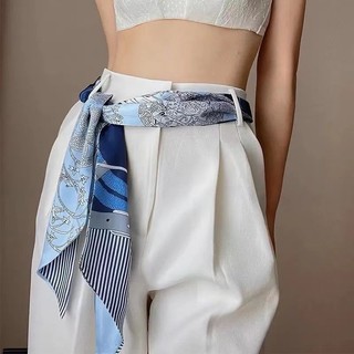 Dải Dài Khăn Lụa Nhỏ Hạt Điều Đầu Phù Hợp Với Cao Cấp Mỏng Phong Cách Xuân Thu Phong Cách Phù Hợp Với Áo Sơ Mi Ruy Băng Phong Cách Tóc Streamer