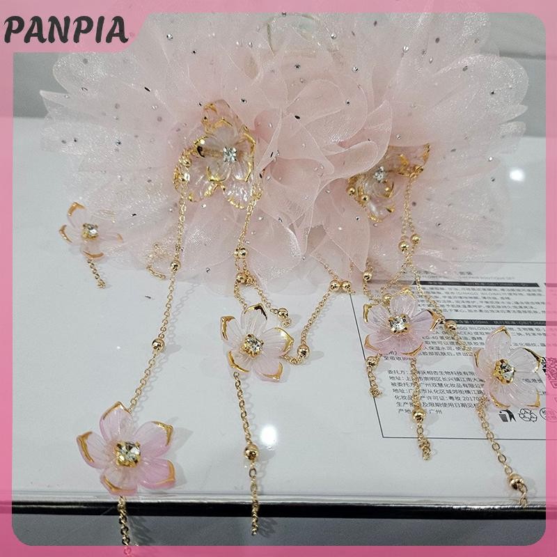PNPIA-Đầm Hoa Sen Kim Sa Lấp Lánh Tua Rua Vuốt Tóc Cho Nữ Cô Gái Ngọt Ngào Thời Trang Kẹp Phụ Kiện Tóc Quà Tặng