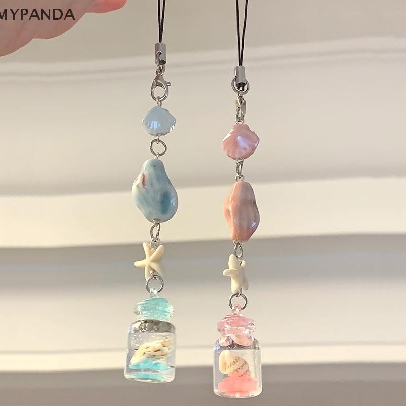 MYPANDA Móc Khóa Trong Suốt Chuông Gió Dễ Thương Mặt Dây Chuyền Điện Thoại Di Động Móc Khóa Dây Túi Phụ Kiện Trang Trí Nhà Cửa.