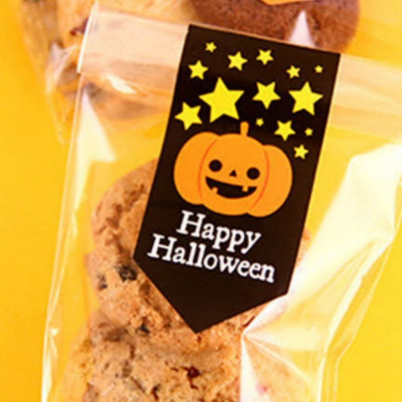 5 Tờ Halloween Bí Ngô Ma Dán Quà Tặng Bao Bì Niêm Phong Nhãn