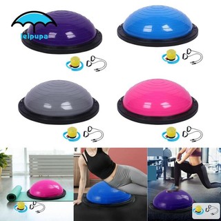 Máy tập cân bằng nửa quả cầu Leipupa với dây kháng lực và máy bơm, phù hợp phòng tập tại nhà