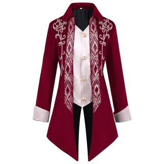 Áo Khoác Nam Steampunk Gothic Victorian Thời Trung Cổ, Phù Hợp Lễ Hội Halloween