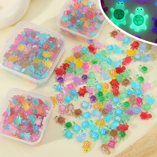 Phụ kiện DIY phát sáng: 500 chiếc Charm rùa phát quang, phù hợp làm đồ trang sức và trang trí vỏ điện thoại, an toàn cho người sử dụng