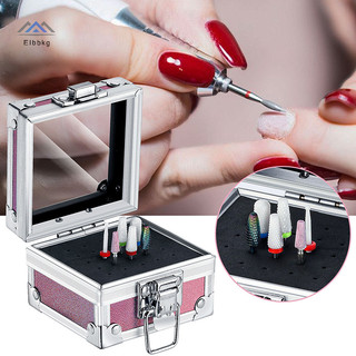 ELBBKG 25 Khe Cắm Móng Tay Nghệ Thuật Mài Bit Hiển Thị Giá Đỡ Móng Mũi Hộp Bảo Quản Giá Đỡ Đứng Hộp Bảo Quản Giá Trưng Bày Mới