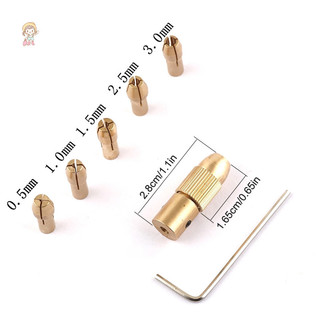 Twe 7 / 12 Cái / bộ Đồng Collet Micro Khoan Tự Kín Mũi Khoan Dụng Cụ Chuck Adapter Phát Hành Nhanh Keyless Bit Adapt 2-5mm VN