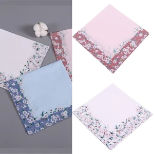 GODD Nữ Khăn Tay Cotton Cảm Thấy Khăn Tay Cotton Hanky Hấp Thụ Nước Hoa In Hình Cho Nữ