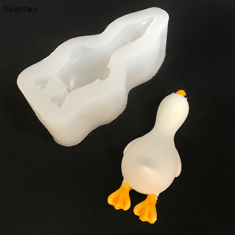 < Beartwo > 3D Khuôn Silicon Hình Vịt Dễ Thương DIY Xà Phòng Thạch Cao Thơm Khuôn Nhựa Handmade Nướng Bánh Sô Cô La Khuôn Trang Trí Nhà Quà Tặng Đẹp