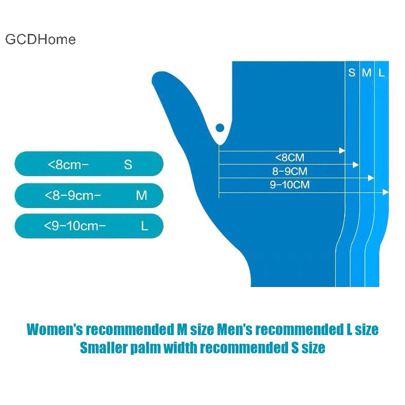 GCDHome 60 Cái / hộp Găng Tay Cao Su Miễn Phí TPE Găng Tay Dùng Một Lần Axit Trong Suốt Chống Trơn Trượt An Toàn Làm Việc Cấp Thực Phẩm HOT Găng Tay Vệ Sinh Gia Đình