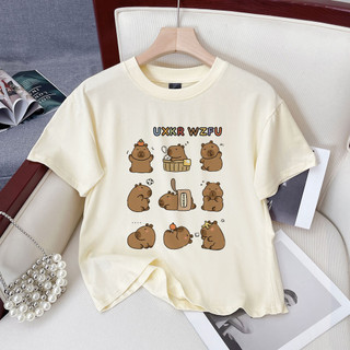Bộ đồ mùa hè  phong cách mới capibala in hình Capybara