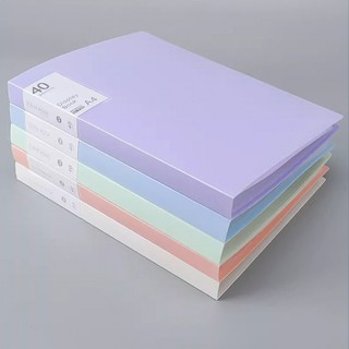 Bìa nhựa , File lá Clear Book A4 5 màu Molandi đủ loại 20/40/60/100 lá SUNND