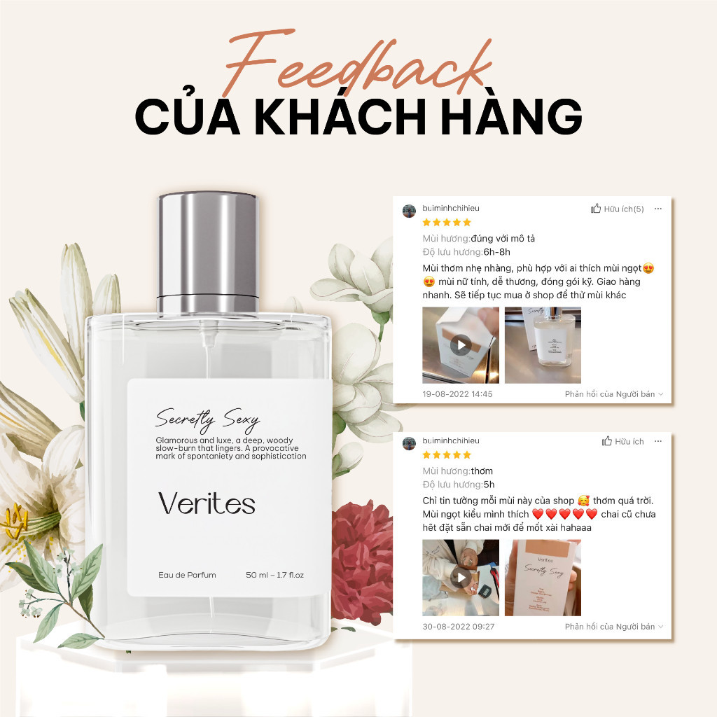 Ảnh Nước hoa Nữ VERITES Secretly Sexy Lôi cuốn, Quyến rũ, Gợi cảm 50ml 1