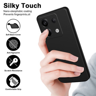 Dành Cho Redmi Note 13 Pro 5G Ốp Lưng Silicon Lỏng Nâng Cấp Có Cạnh Vuông Bảo Vệ Camera Mềm Chống Trầy Xước Lớp Lót Microfiber Chống Sốc Mỏng Vỏ