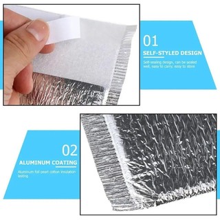 YSANH 50 Cái / gói Túi Giấy Nhôm, Túi Cách Nhiệt Giao Hàng Ấm Áp Băng Lạnh, Có Đóng Cửa Bảo Quản Đồ Uống Túi Làm Mát Nhiệt Thực Phẩm