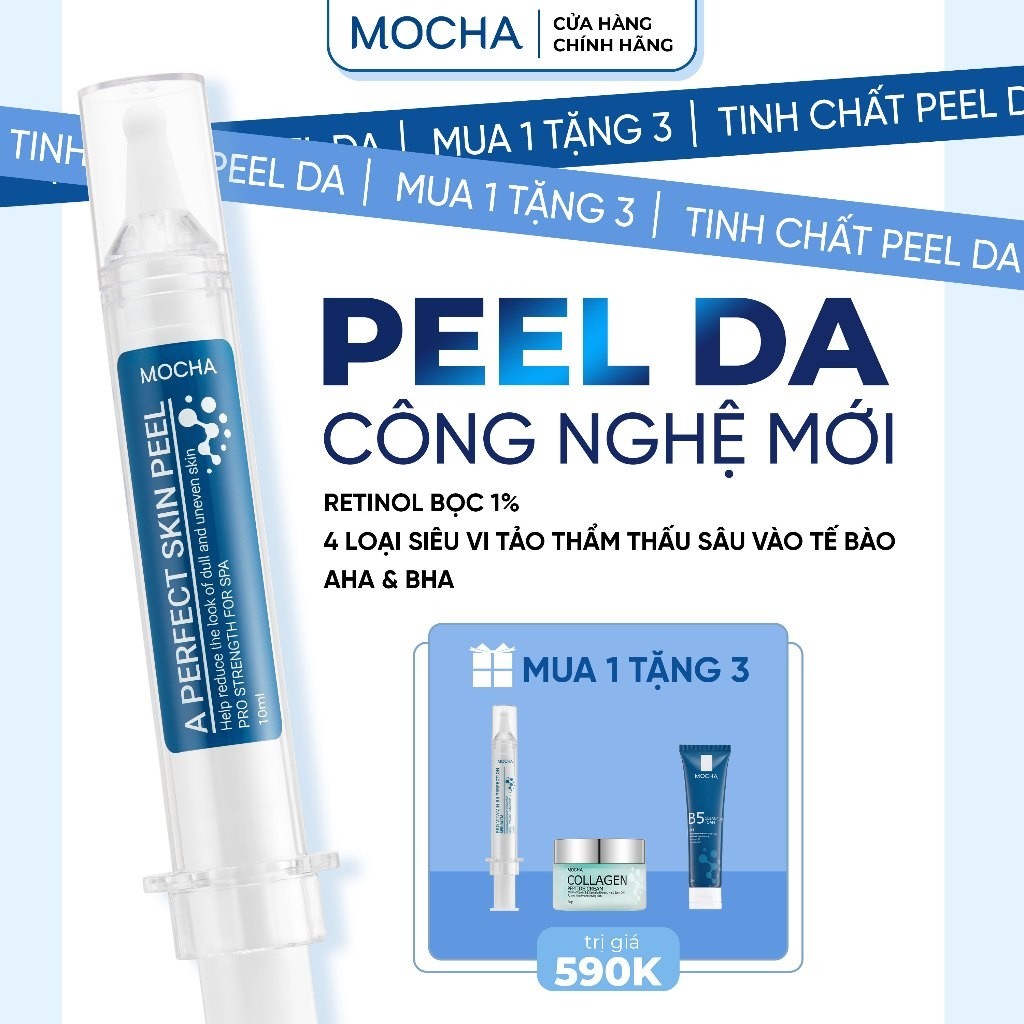 Retinol Mix Peel Mocha Peel Da Cải Thiện Mụn Nám, Căng Bóng, Skincare Tại Nhà Mua 1 Được 4