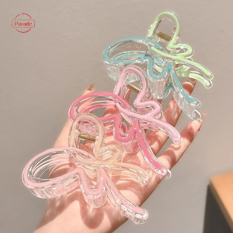 Diễu Hành Màu Gradient Kẹp Tóc Cho Nữ Hairgrips Acrylic Vuốt Tóc Kẹp Tóc Phụ Kiện Tóc Thanh Lịch Bé Gái Mũ VN
