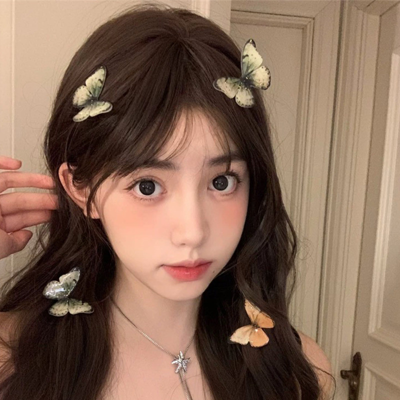 1 / 2 Kẹp Tóc Bướm Cổ Tích 3D - Thời Trang, Ngọt Ngào, Dễ Thương, Retro -Side Bangs Barretters - Kẹp Tóc Nơ Trẻ Em - Dành Cho Bé Gái Trang Điểm, Nhập Vai, Tặng - Phụ Kiện Tóc