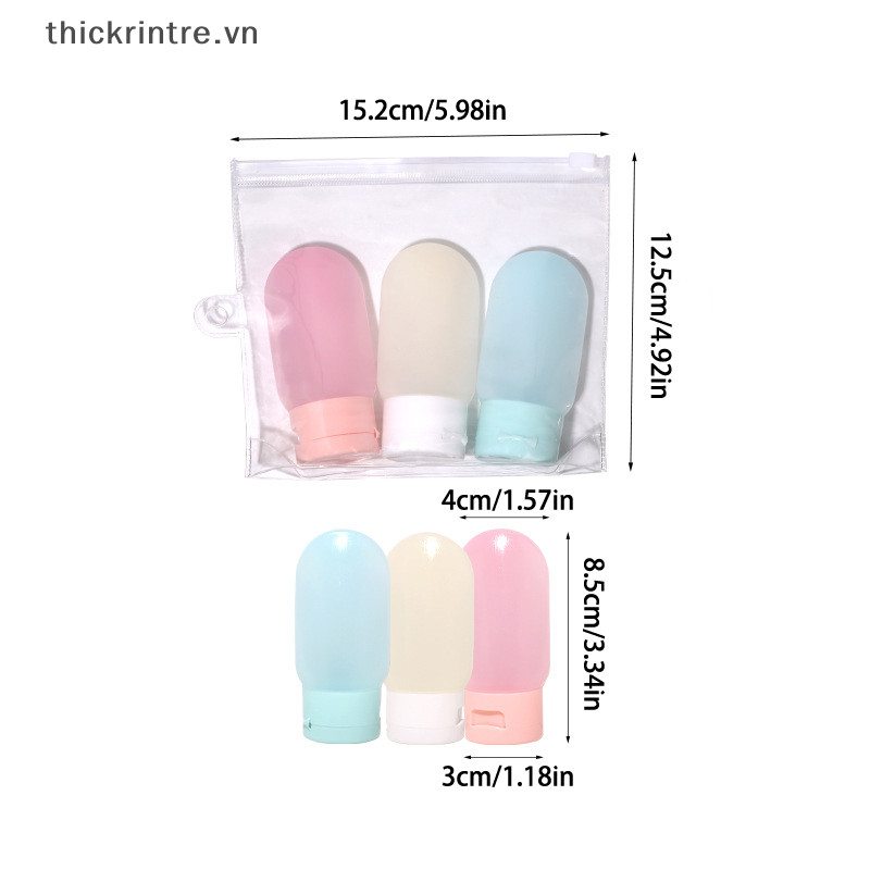 Thi 3 Cái / bộ 30ml Chai Có Thể Đổ Lại Mềm Bóp Ống Lotion Hộp Đựng Chai Rỗng Dụng Cụ Dầu Gội Du Lịch Di Động VN