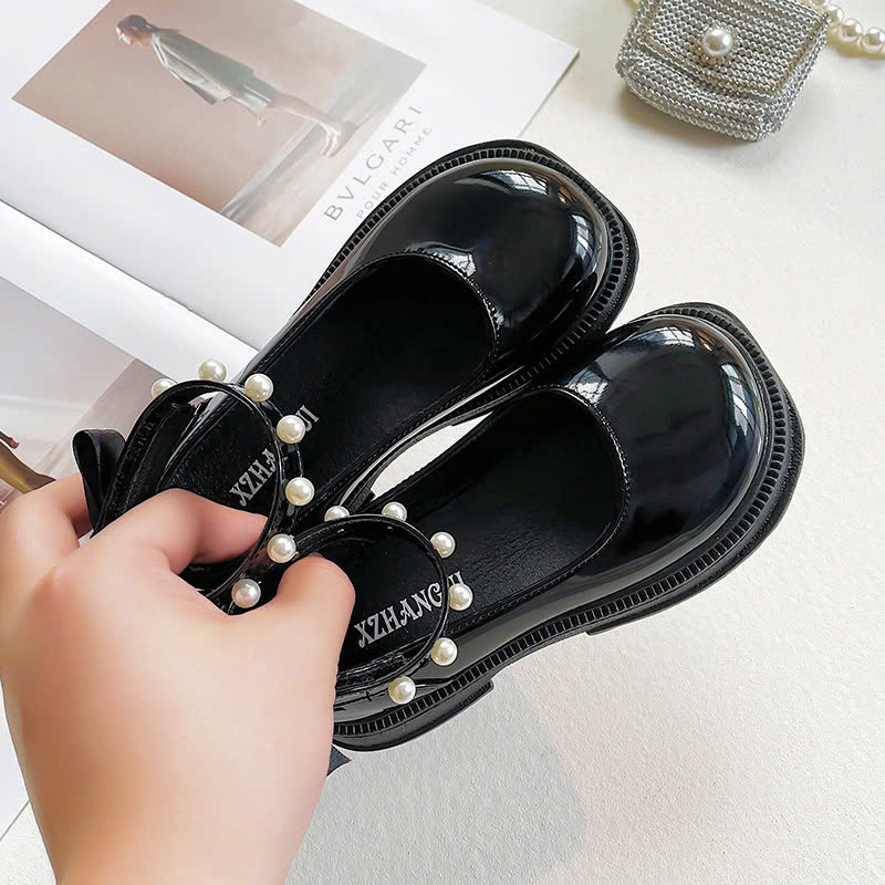 giày búp bê bé gái giày bệt cho bé da bóng quai ngang đá sang chảnh kiểu dáng hàn quốc chống trượt full hộp A19
