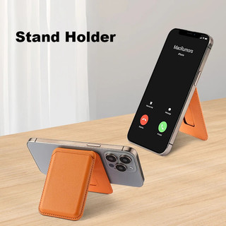 Túi Ví Từ Tính Ẩn Đứng Cho iPhone 16 15 14 13 12 11 Pro Max Plus Bao Da Thẻ Điện Thoại Cho Magsafe Case Pocket Cover