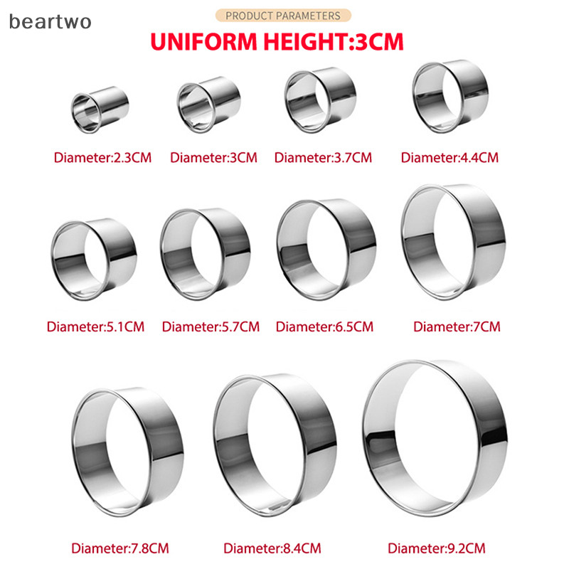 < Beartwo > 11 Chiếc Bánh Quy Tròn Cắt Bánh Quy Vòng Tròn Bánh Ngọt Cắt Nướng Vòng Tròn Khuôn Đẹp