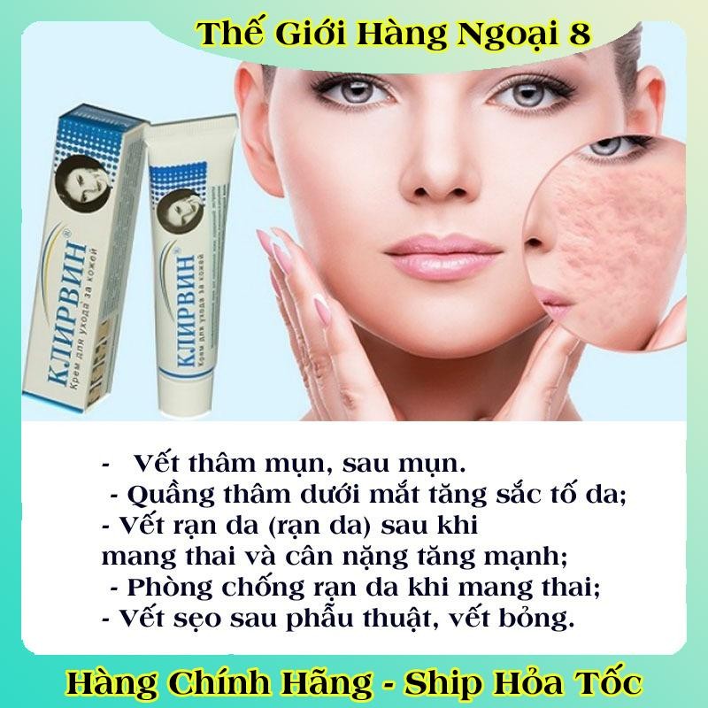 [DATE MỚI] Kem Sẹo KLIRVIN Nga Giảm Thâm Mờ Sẹo Rạn Da
