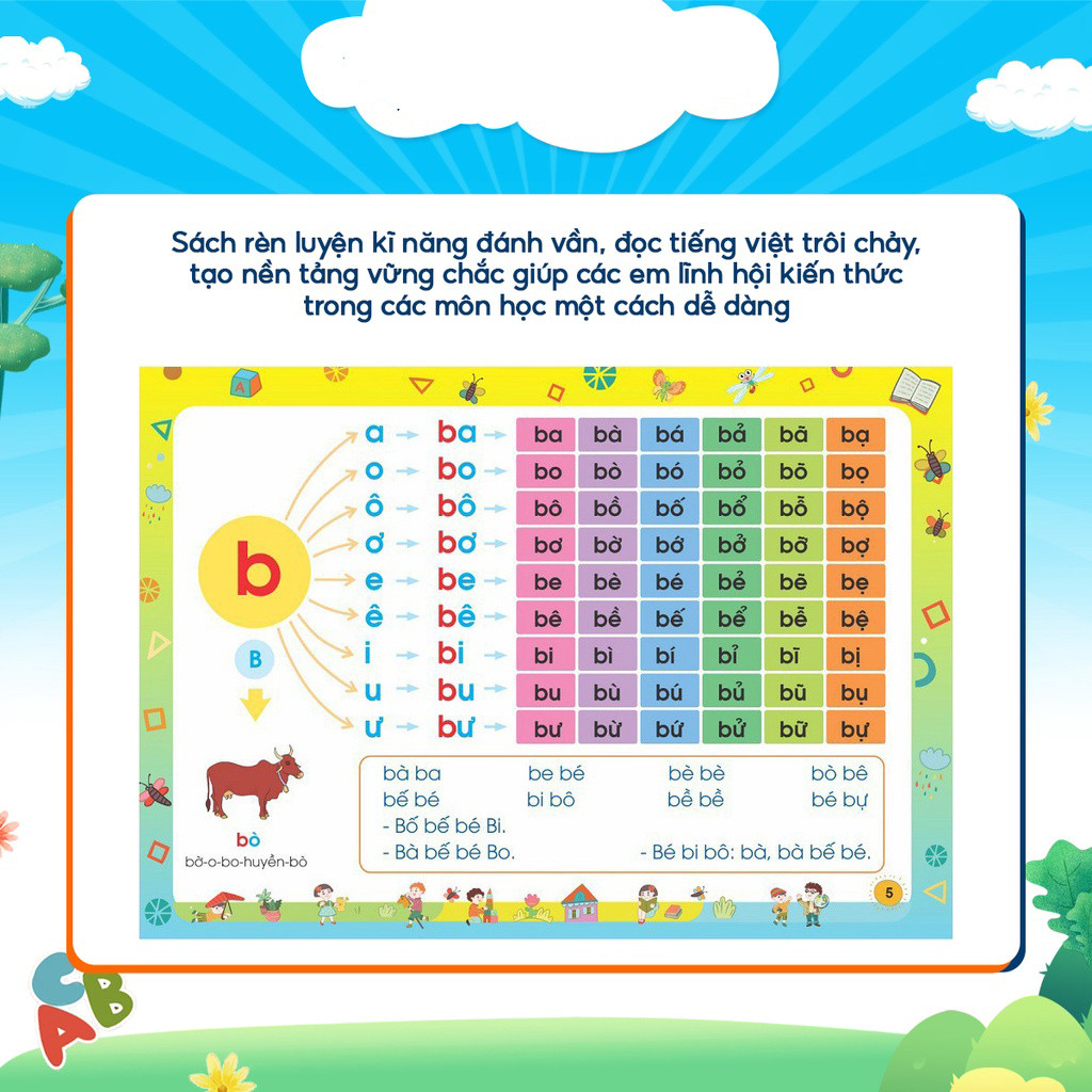 Ảnh Sách - Tập đánh vần tiếng việt, Toán tư duy cho trẻ 4-6 tuổi (Combo 2 cuốn) 3