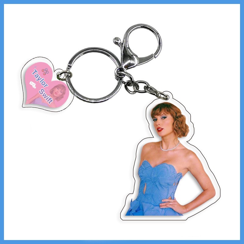 Taylor Swift Acrylic Móc Chìa Khóa Ca Sĩ Nửa Đêm Trong Suốt Móc Khóa THE ERAS TOUR Thẻ Tay Móc Khóa Khối Rubik Vòng Chìa Khóa YM