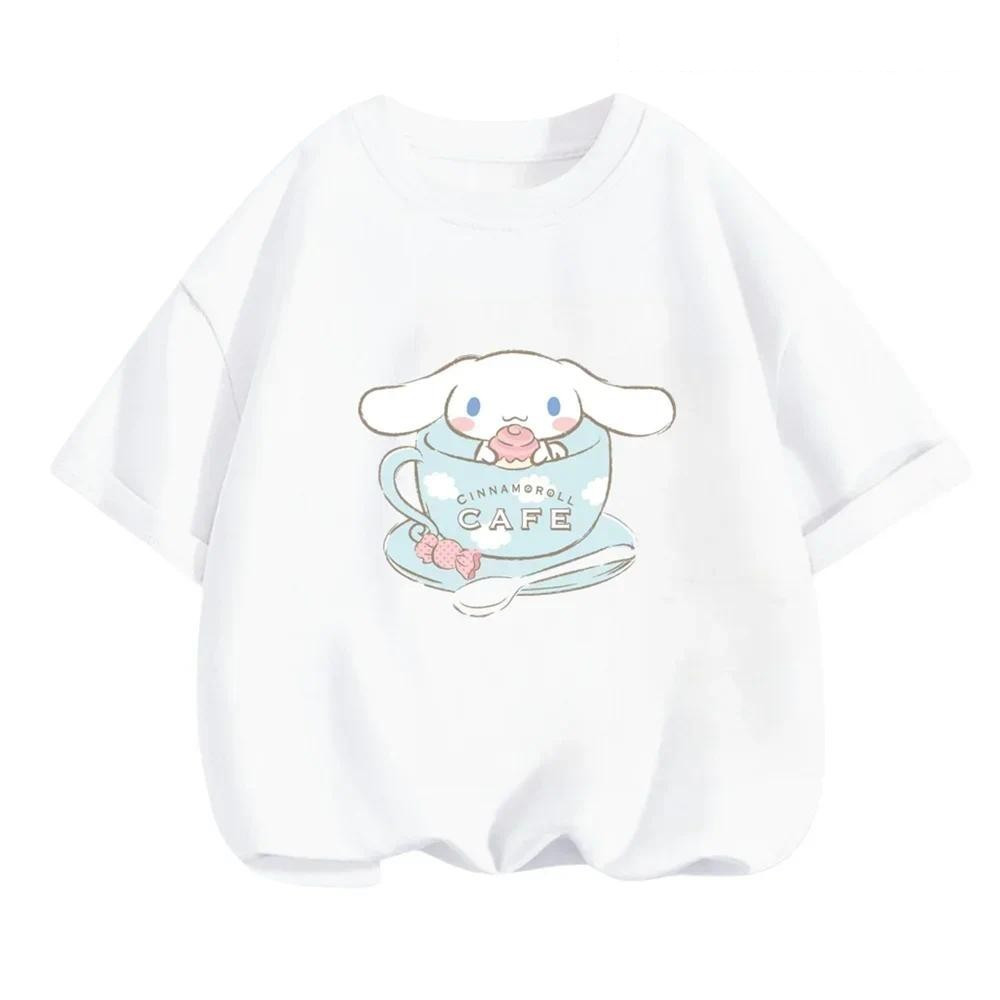 Áo thun cinnamoroll quần áo trẻ em áo thun hoạt hình ngắn tay mùa hè cho bé trai bé gái