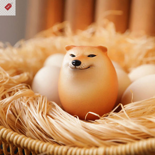 Alik Sáng Tạo Shiba Inu Thực Tế Hình Trứng PVC Trang Trí Bàn Làm Việc Cho Chó & Trứng Trang Trí Liên Minh Cho Văn Phòng Tại Nhà Quà Tặng Giáng Sinh Vui Vẻ VN