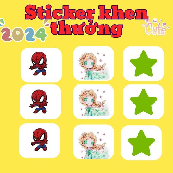 Sticker khen thưởng học sinh - Giáo cụ dạy học | Shopee Việt Nam