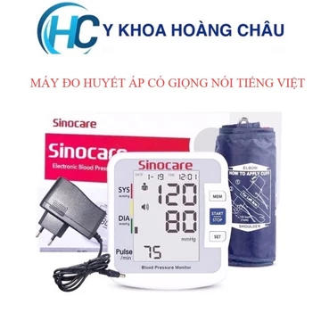 [CHÍNH HÃNG] Máy Đo Huyết Áp Bắp Tay Sinocare BA-801 (có giọng nói Tiếng Việt)