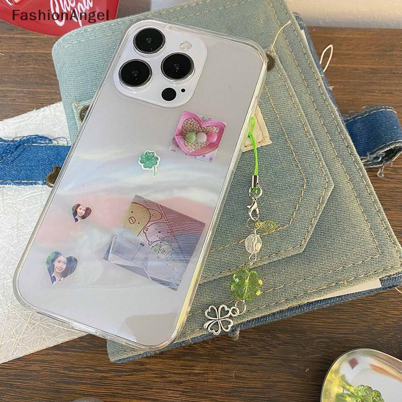 Fashionangel 1 Pha Lê May Mắn Bốn Lá Cỏ Ba Lá Điện Thoại Di Động Dây Y2K Hợp Thời Trang Đính Hạt Điện Thoại Dây Móc Khóa Thời Trang Cô Gái Quà Tặng VN