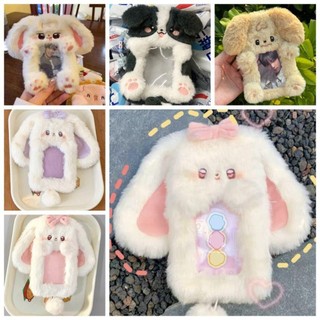 Hộp đựng thẻ ảnh WOAY, Photocard sang trọng đa chức năng, Thỏ tai lớn / Thẻ Collie viền chất lượng cao Văn phòng trường học