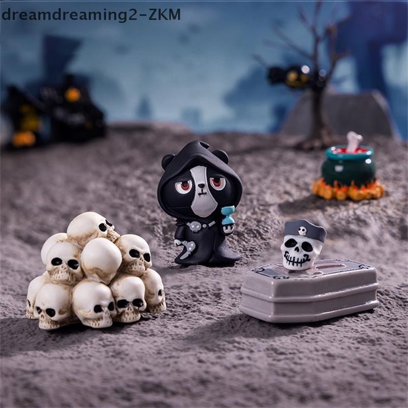 [Dreamdreaming] Sáng tạo Halloween Kinh dị Skeleton Quan tài Đồ trang trí phong cảnh vi mô Đạo cụ dự tiệc Trang trí bàn làm việc trên ô tô Phụ kiện nhựa DIY Quà tặng [zkm]