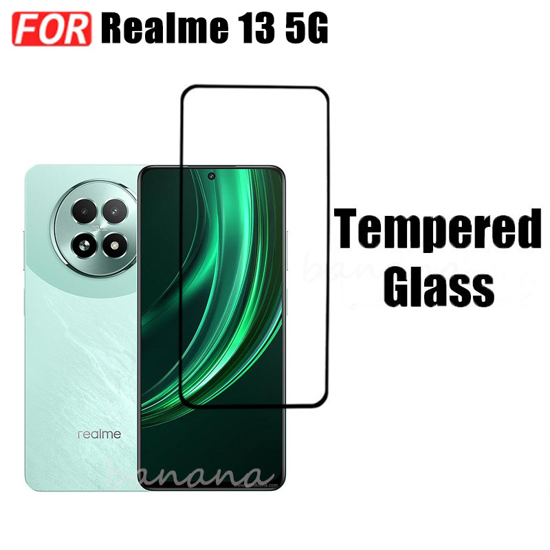 Phim kính cường lực 3 TRONG 1 Realme 13 5G cho Realme 13 + 12 + C63 C61 Kính bảo vệ màn hình toàn màn hình + Phim ống kính máy ảnh + Phim mặt sau