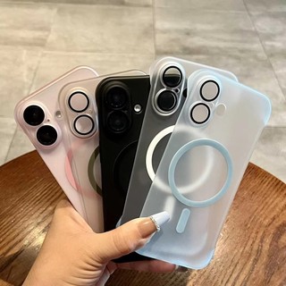 [Jlk] Dành Cho iPhone 16 Pro Max Ốp Lưng Không Khung Bức Xạ Nhiệt Viền Mỏng Matte Từ Tính Dành Cho iPhone 11 12 13 14 15 Pro Max 16 Plus