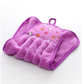 Khăn lau tay nhà bếp cotton thấm hút tốt - thiết kế dễ thương, có móc treo tiện lợi #A18