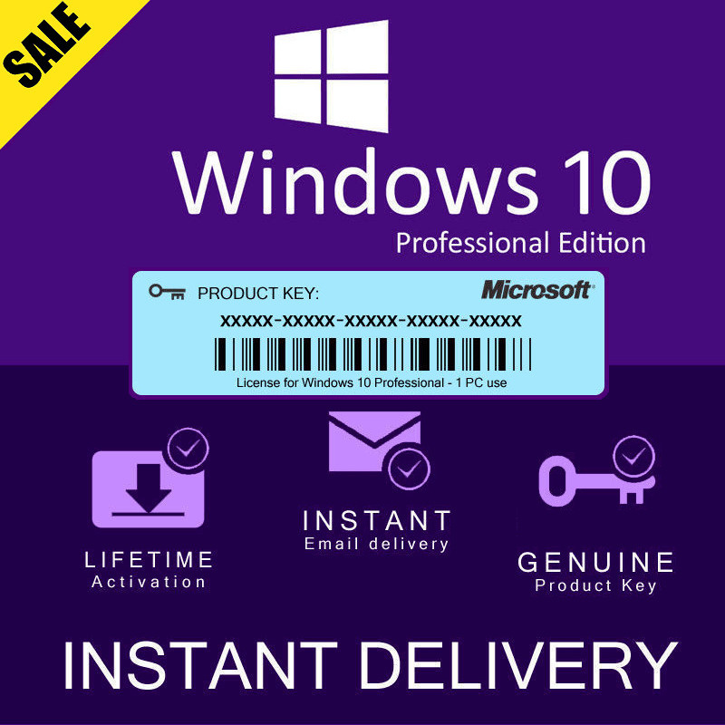 Windows 10 Pro Product Key/ Activation Key / Genuine Permanent License